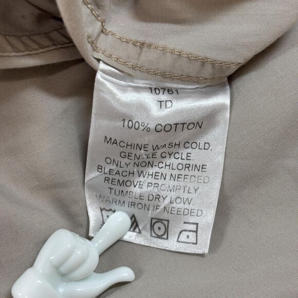 CC Filson Feather Cloth Shirt Men's XL Beige Safari Dual Pockets Outdoors - Picture 9 of 10